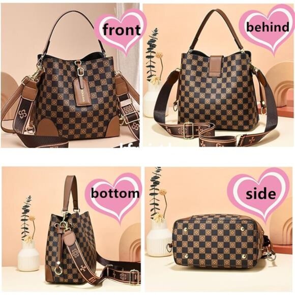 Women Handbags and‎ Purse Tote Bags Ladies Satchel Shoulder Bag Retro Top Bags - Picture 4 of 6